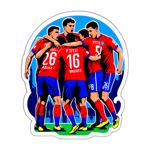 Sticker cu moment emoțional din Argeș Pitești - Rapid București