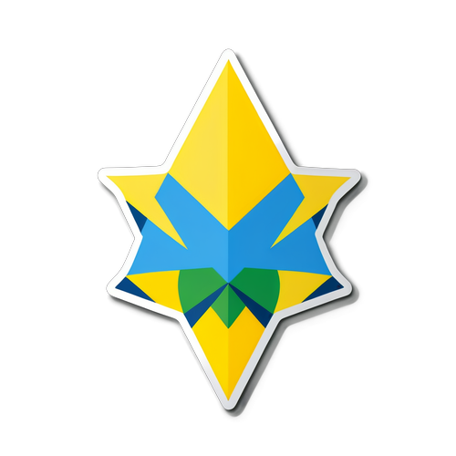 Стильна абстракція з кольорами Житомирського прапора