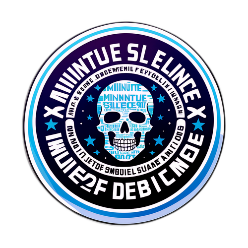 Stylizowana inskrypcja "Minuta Ciszy" z tłem ungeometrycznym