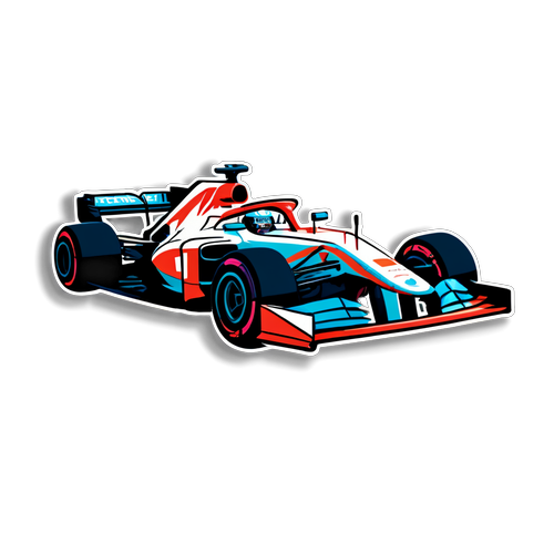 F1 Racing Sticker: Oplev Lynhurtige Biler og Adrenalinfyldt Bevægelse!