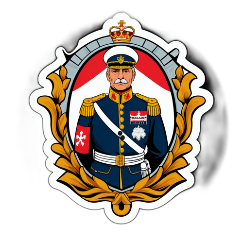 Abbildung eines Generals der österreichischen Streitkräfte in voller Uniform