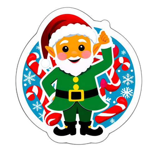 Adesivo Festivo di Buddy l'Elfo