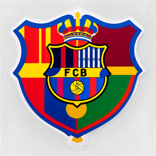 Stiker Gabungan Logo Getafe dan Barcelona