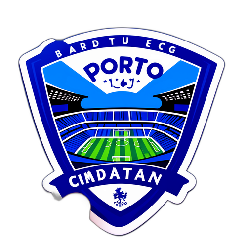 Sticker sân vận động Porto với người hâm mộ cổ vũ