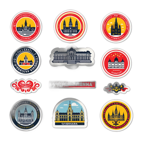 สติ๊กเกอร์ที่เป็นตัวแทนของเมืองเวียนนา