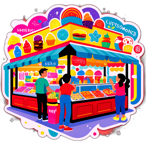 繁华市场的顾客时刻