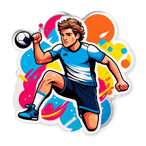 Sticker van Luke Littler in Dynamische Sporthouding