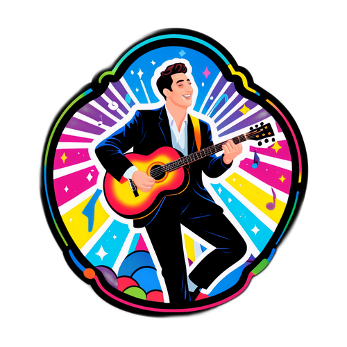 איור מקסים של בן בן ברוך מופיע על הבמה