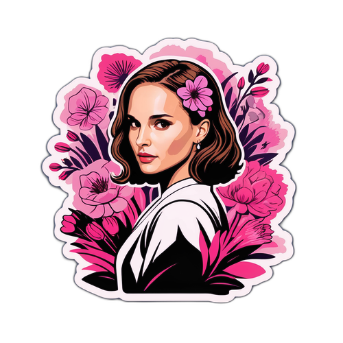 Kraftfull klistermärke av Natalie Portman