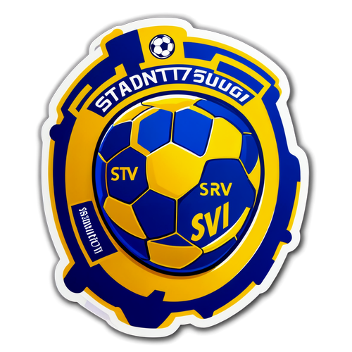 Sticker van STVV met 'Standard'