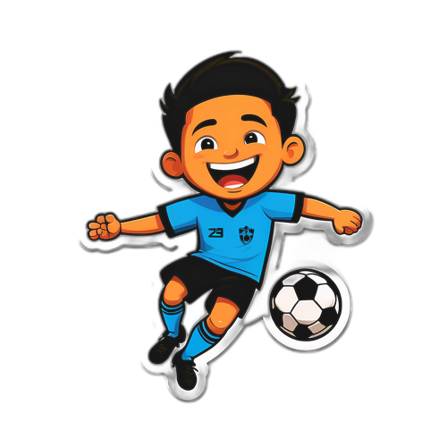 Um toque de humor com um jogador de futebol perdendo um gol