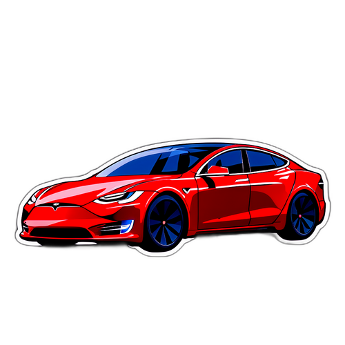 Minimalist Tesla Logo Aufkleber