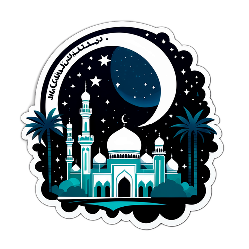 Stiker Masjid Riyadh Malam Hari