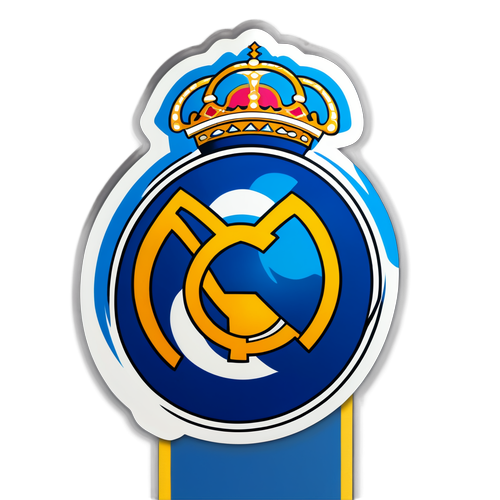 Logo del Real Madrid con calcio e tabellone