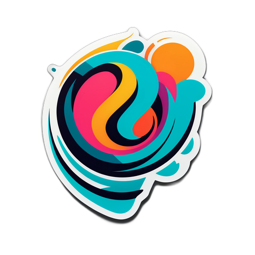 ऊर्जावान 'BP' Sticker डिज़ाइन