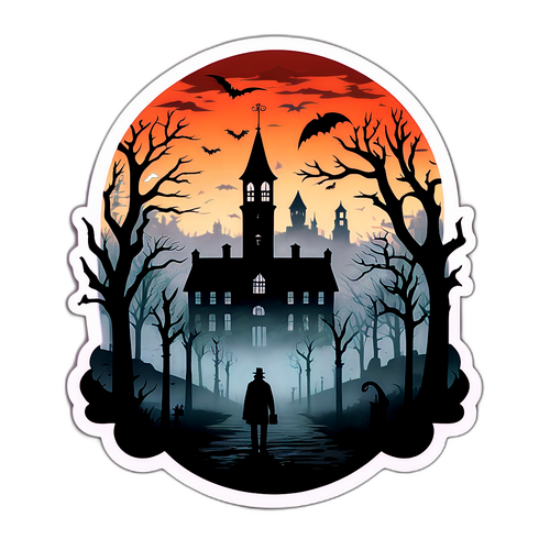 Haunting Townscape Sticker