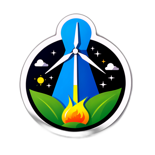 Nachhaltige Energie Sticker