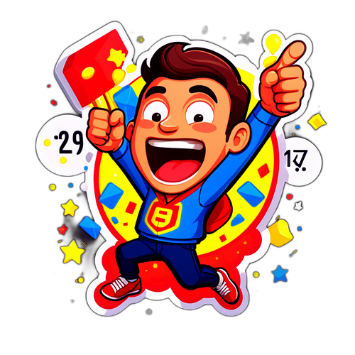 Masayang Sticker ng Panalo sa Super Lotto
