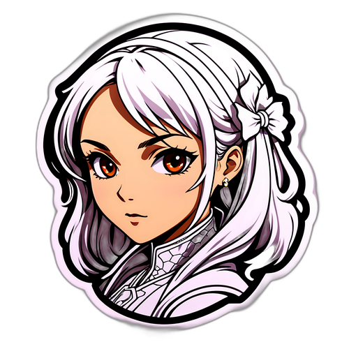 Σχέδιο χαραγμένης θηλυκής φιγούρας που αντιπροσωπεύει την Άβα σε στυλ άνιμε