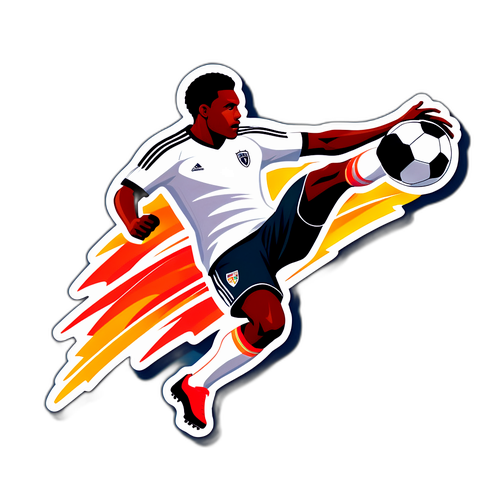 Stiker Kecerdasan Minimalis Lintasan Bola Sepak