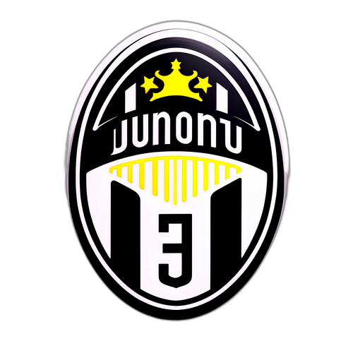유벤투스 색상의 스타일리시 스티커