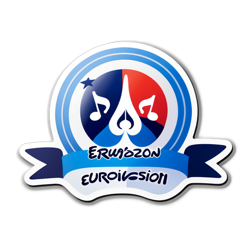 Kunstzinnige weergave van het Franse Eurovisie 2025-logo
