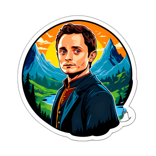 Autocollant d'Elijah Wood en mode fantasy