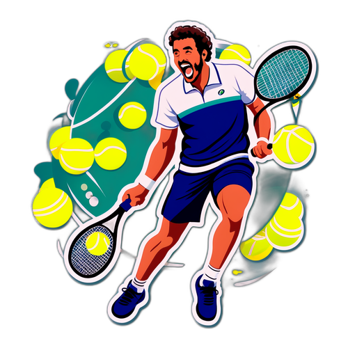 Adriano Panatta in Azione