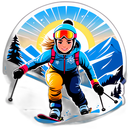 En dynamisk portrett av Tiril Eckhoff i skiutstyret sitt