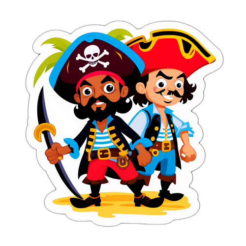 Autocollant humoristique de pirate