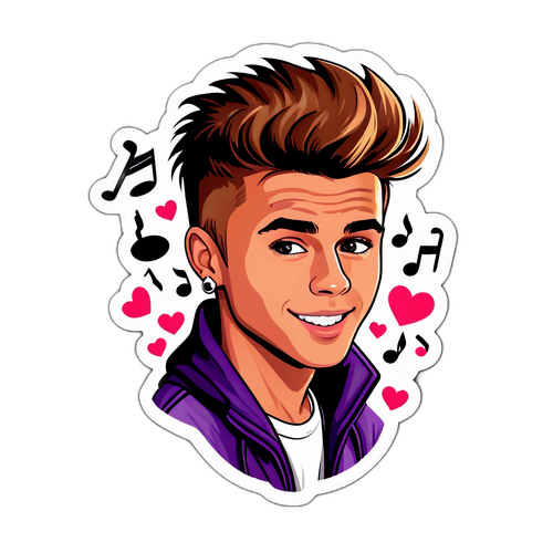 Adesivo Giocoso di Justin Bieber