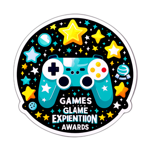 Masiglang Sticker ng Game Controller