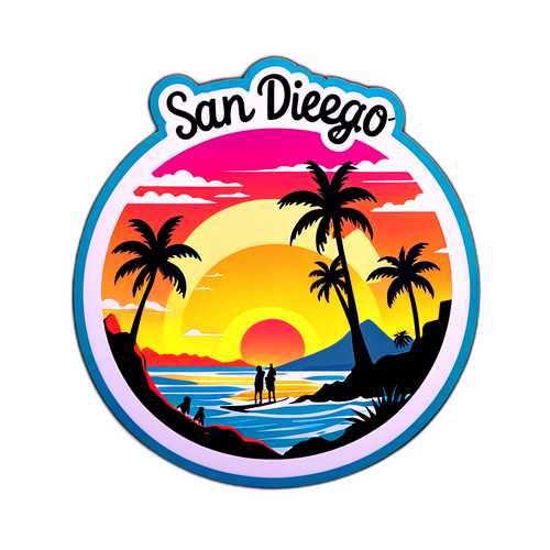 San Diego Coastal Vibes Sticker