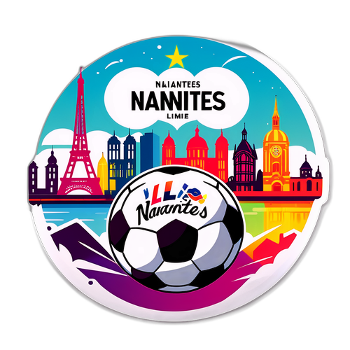 Logo Nantes dan Lille Berdampingan dengan Bola Sepak