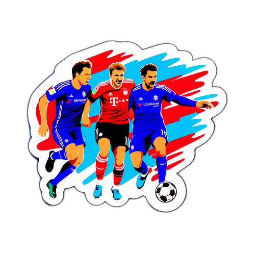A Bayern-Chelsea mérkőzés izgalmas pillanata