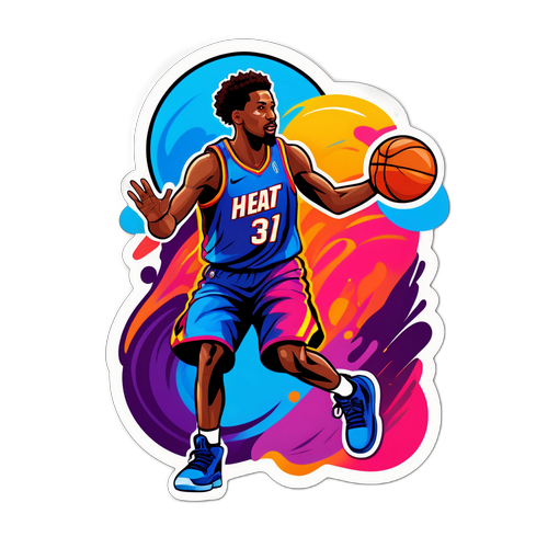 Jogador do Heat em Momento Empolgante