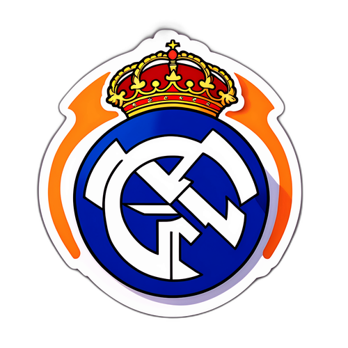 Real Madrid ja Oviedon symboli yhdistettynä