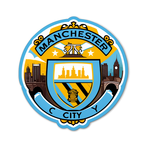 Manchester City csapat logó modern stílusban
