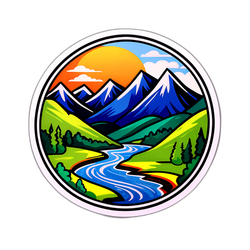 Dibujo estilizado del paisaje polaco