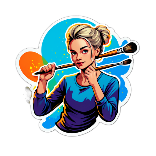 Josefine Høgh i en kunstnerisk positur