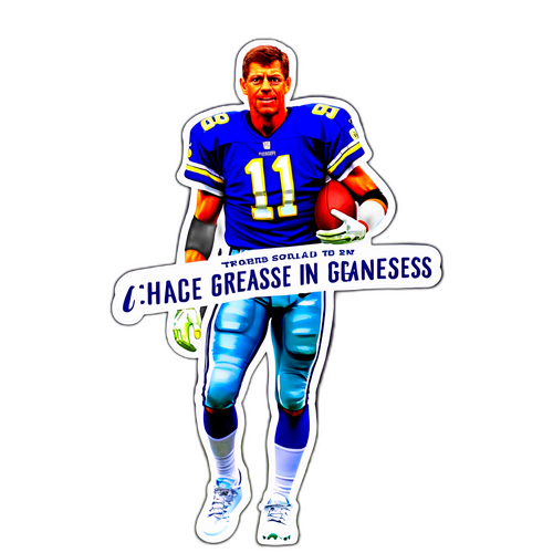 Motivational Football Sticker Featuring Troy Aikman