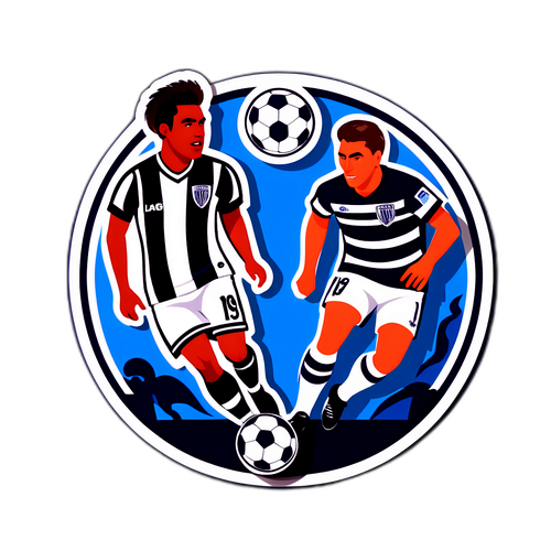 Sticker del emocionante partido entre Lanús y Talleres