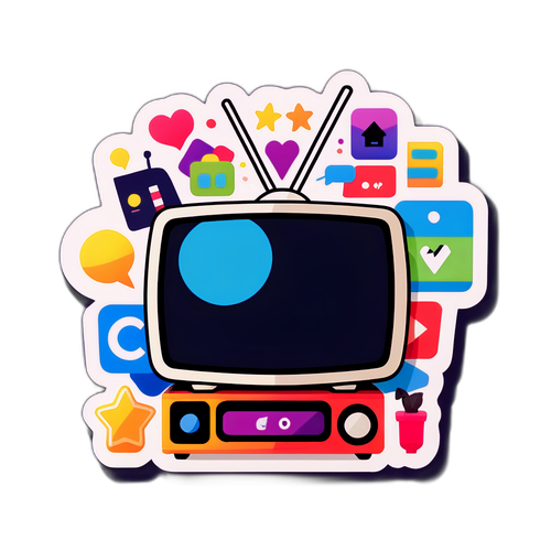 매력적인 TV 스크린 스티커
