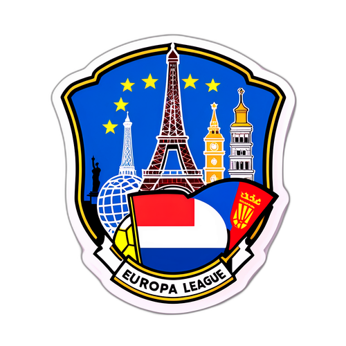 Stiker Merayakan Liga Europa dengan Landmark Eropah