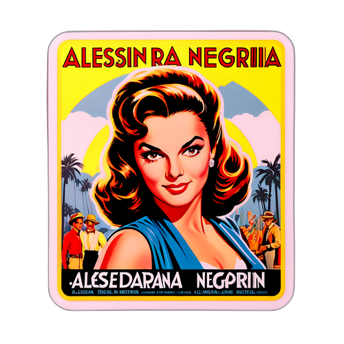 Adesivo Vintage de Filme com Alessandra Negrini