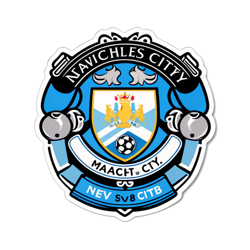 Дизайн матча Ман Сити против Ньюкасла с акцентом на логотипы клубов