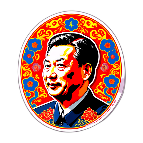 Autocollant artistique de Xi Jinping