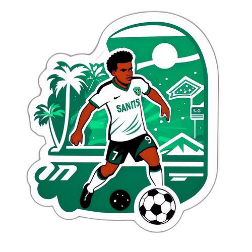 Palmeiras ve Santos Temalı Futbol Sahnesi