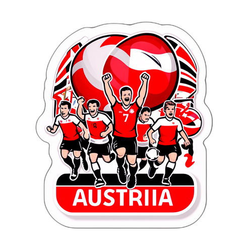 Fußball Österreich Fans Jubel Sticker