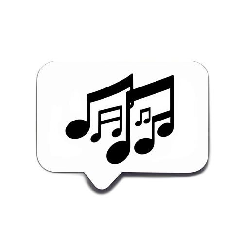 Elegantong Sticker ng Nota ng Musika